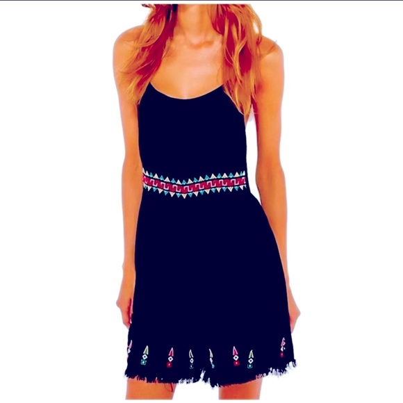 💯✅ AUTHENTIC TOPSHOP EMBROIDER ROMPER FRAYED TRIM - Picture 4 of 10